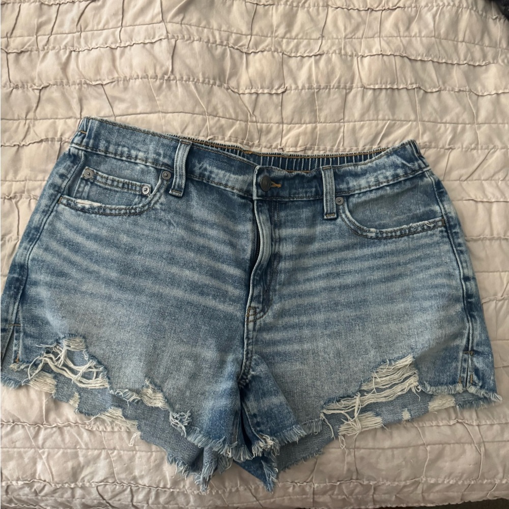 Daydream Aerie Light Blue Distressed Jean Shorts